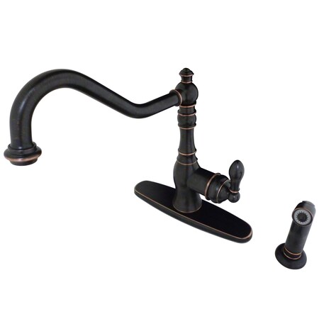 Gourmetier Kitchen Faucet W/ Brass Sprayer, Naples Bronze GSY7706ACLSP